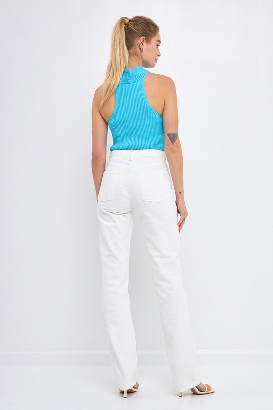 Cross Haltered Tank (Black, Aqua, or Ivory)