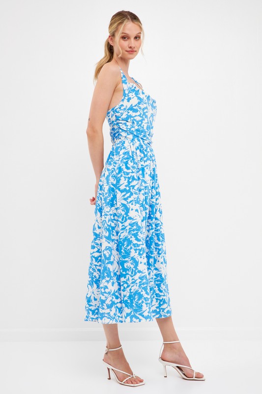 Cross Back Floral Maxi