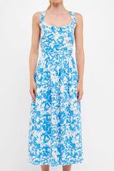 Cross Back Floral Maxi