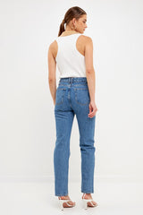 Ribbed Collared Sleeveless Top (Blk/Wht or Wht/Nude)