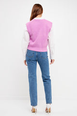 Orchid Knit Sweater Vest