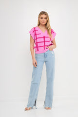 Striped Oversize Sweater Vest