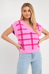 Striped Oversize Sweater Vest