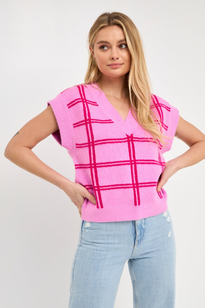 Striped Oversize Sweater Vest
