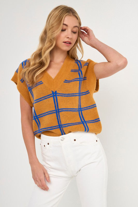 Striped Oversize Sweater Vest
