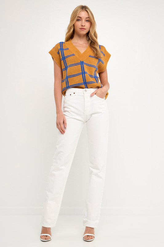 Striped Oversize Sweater Vest