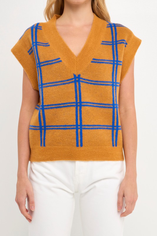 Striped Oversize Sweater Vest