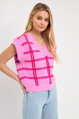 Striped Oversize Sweater Vest