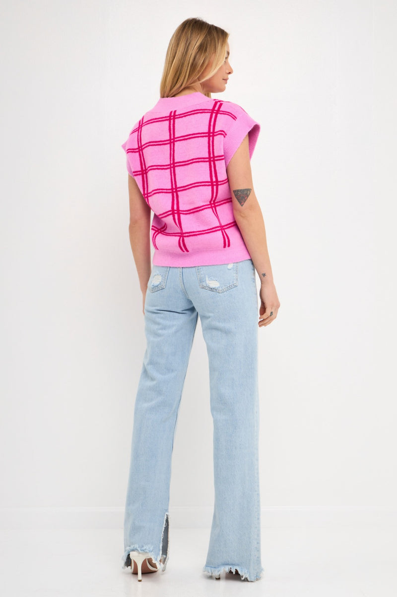 Striped Oversize Sweater Vest