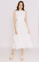 Cut Out Design White Dress