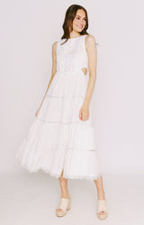 Cut Out Design White Dress