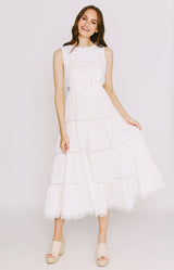 Cut Out Design White Dress