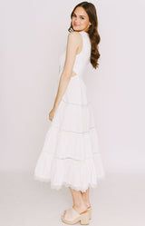 Cut Out Design White Dress