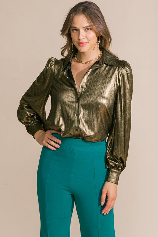 Foil Shimmer Top