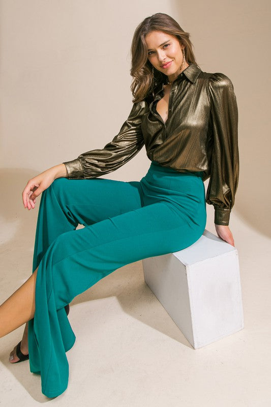 Foil Shimmer Top