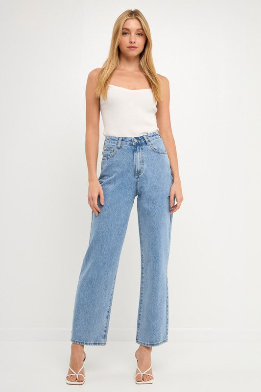 Denim Cut-Out Jean