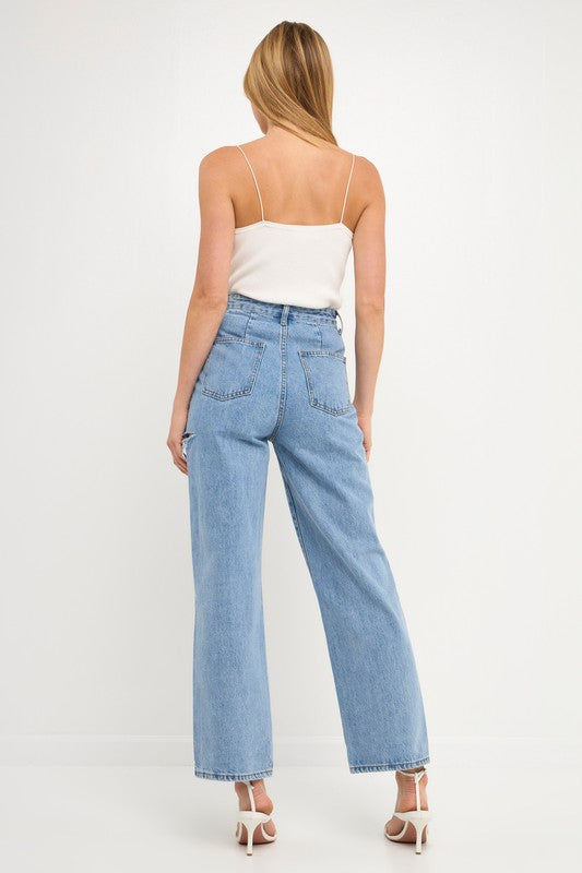 Denim Cut-Out Jean