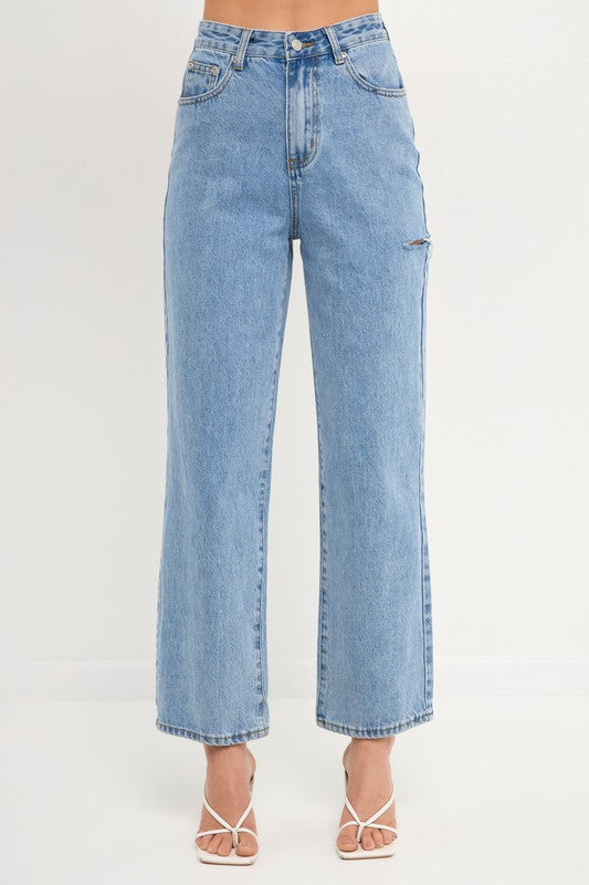 Denim Cut-Out Jean