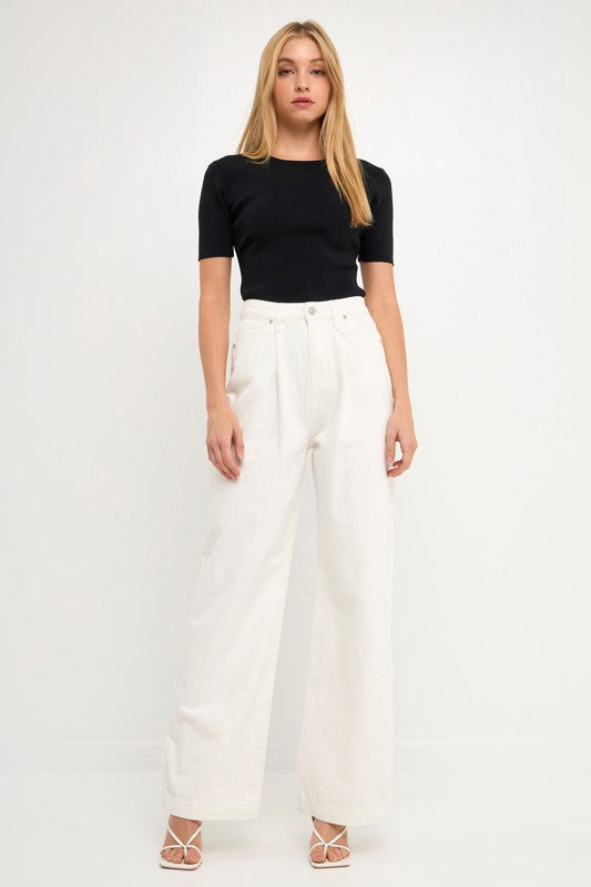 White High Waist Jean