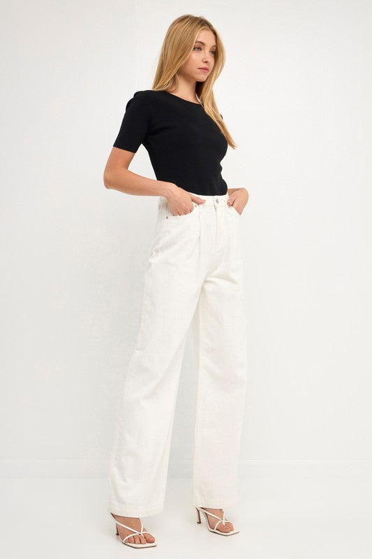 White High Waist Jean