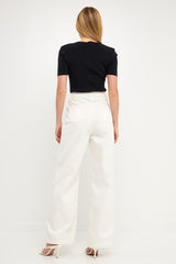 White High Waist Jean