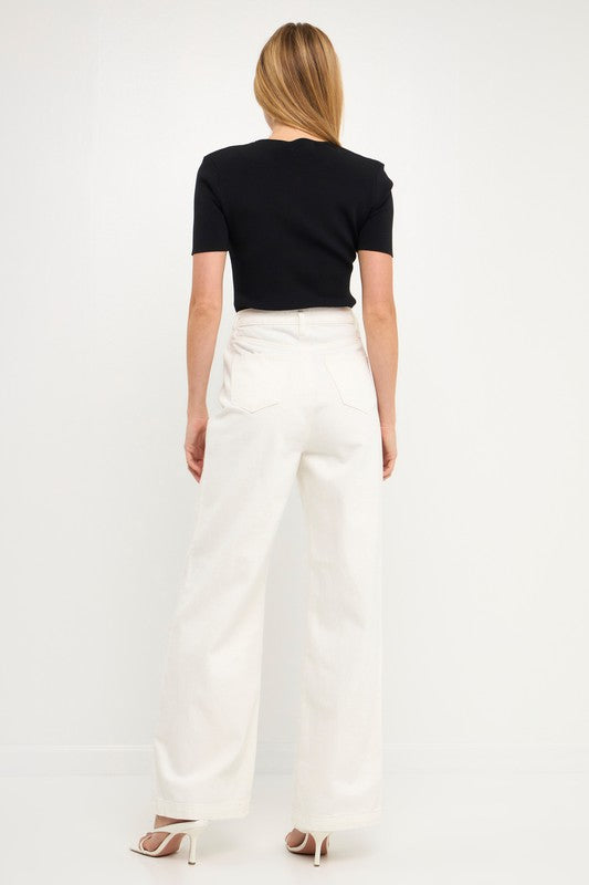 White High Waist Jean