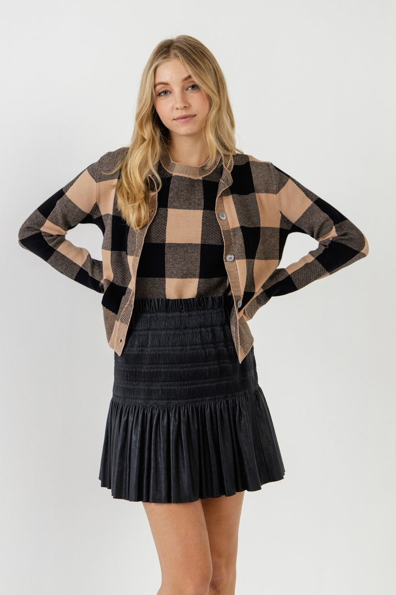 Gingham Cardigan
