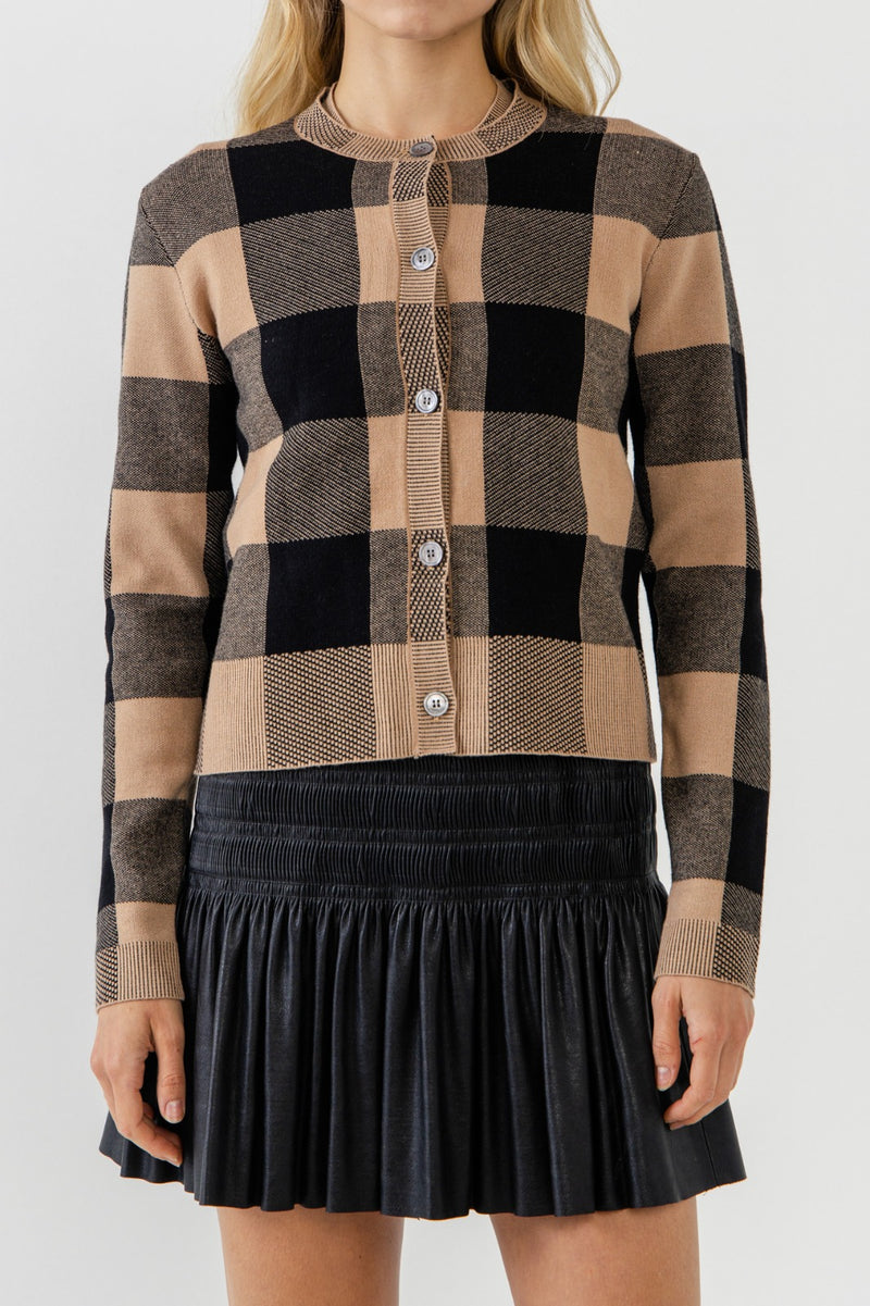 Gingham Cardigan
