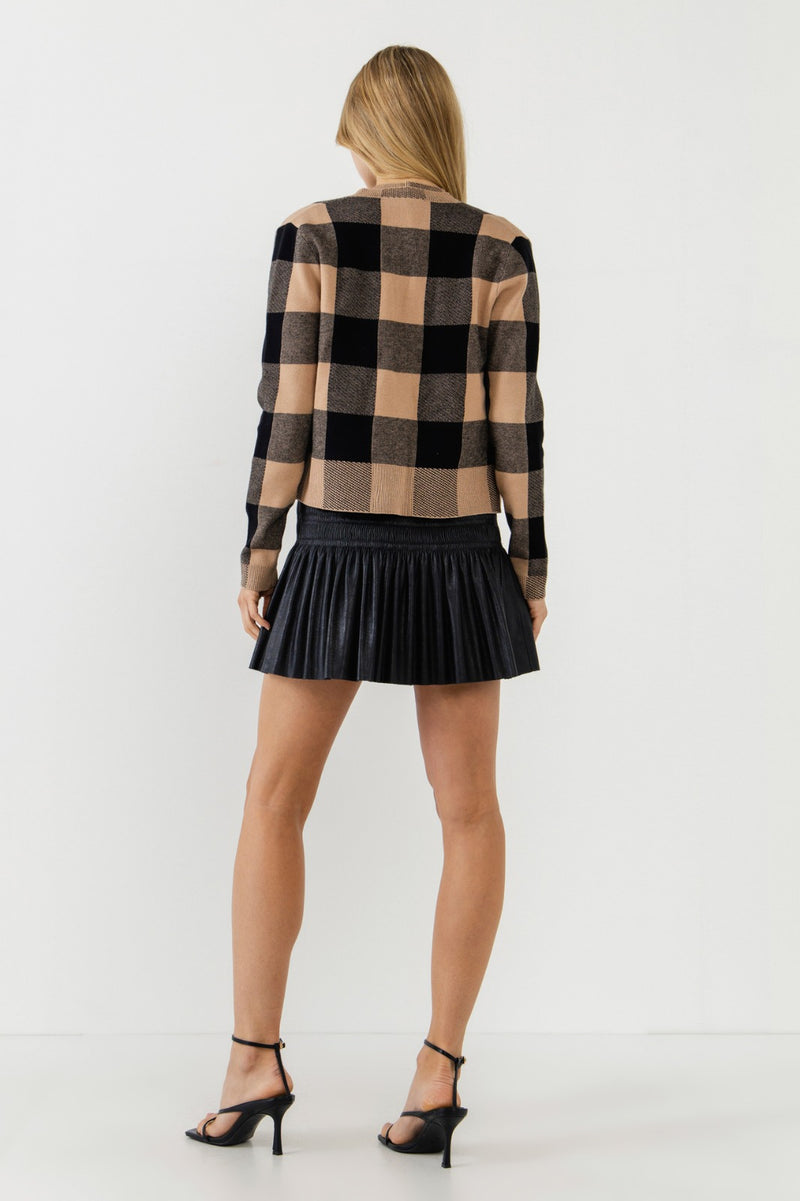 Gingham Cardigan