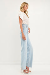 Shirring Detail Top