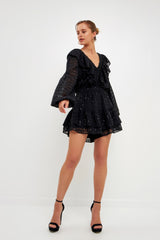 Sequins Ruffle Romper