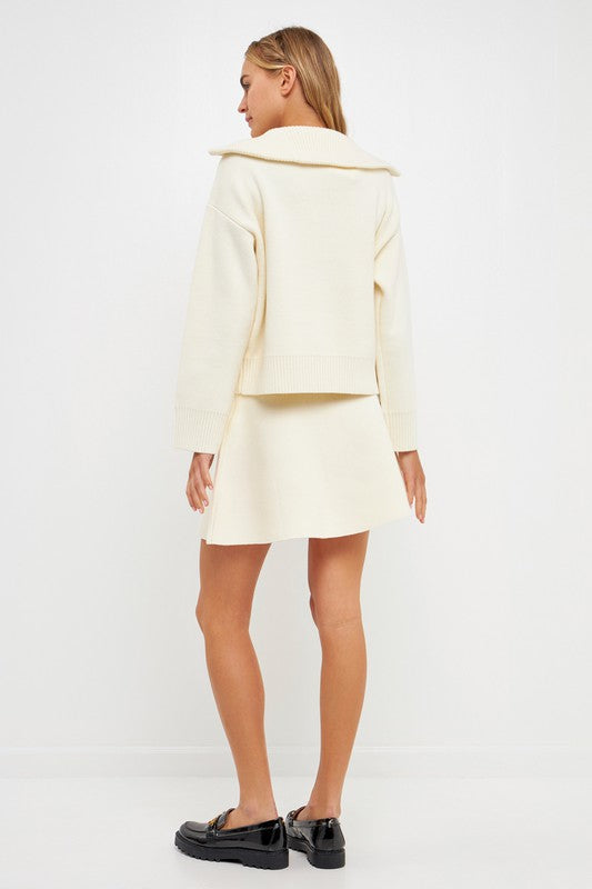 High Waisted A-Line Skirt