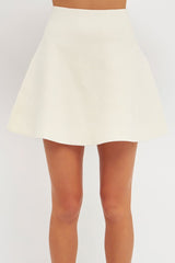 High Waisted A-Line Skirt