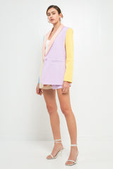 Multi Color Block Blazer