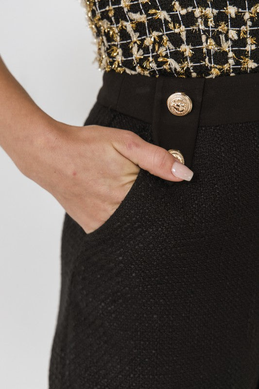 Button Detail Shorts