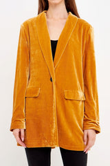 Velvet Yellow Blazer