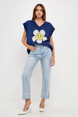 Turn Over Hem Jeans