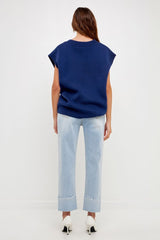Turn Over Hem Jeans