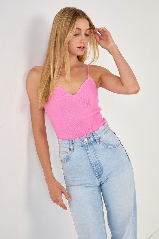 Sweetheart Neckline Bodysuit (Aqua or Pink)