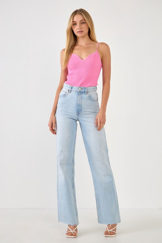 Sweetheart Neckline Bodysuit (Aqua or Pink)