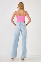 Sweetheart Neckline Bodysuit (Aqua or Pink)