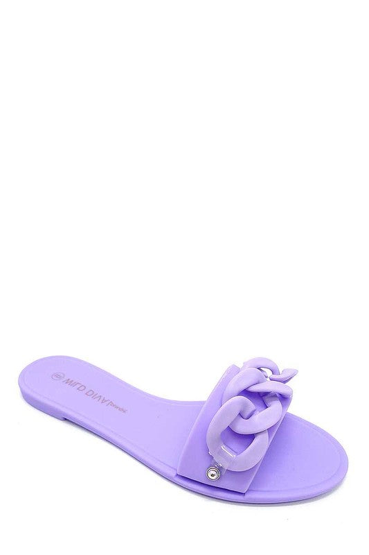Stylish Jelly Sandal (Black and Purple)