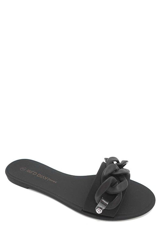 Stylish Jelly Sandal (Black and Purple)