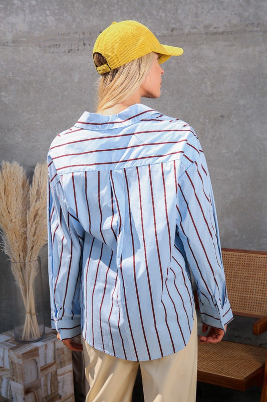 Double Color Stripe Shirt