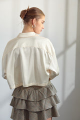 Satin Cropped Shirt (3 Color Ways)
