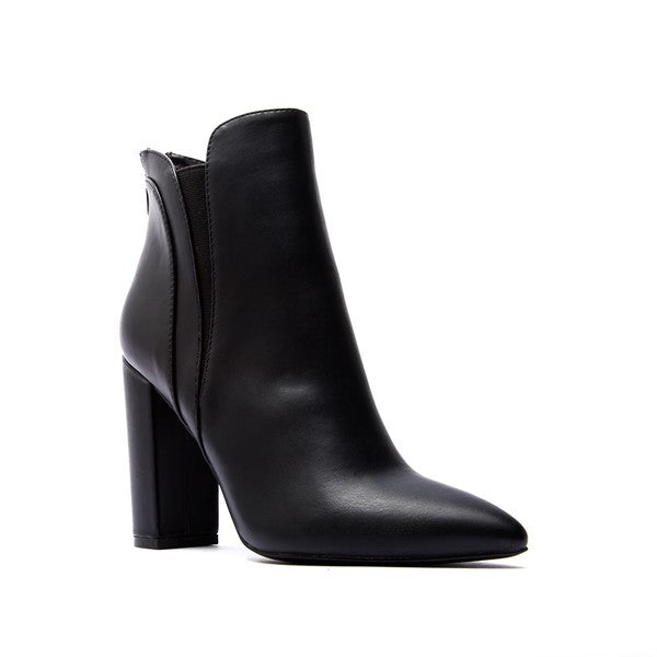 White or Black PU Low Boots