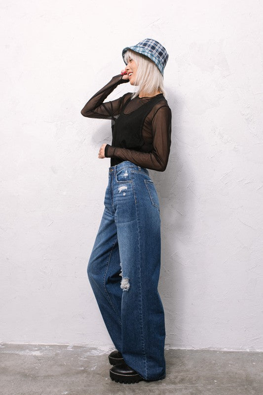 90's Wide Woven Jean