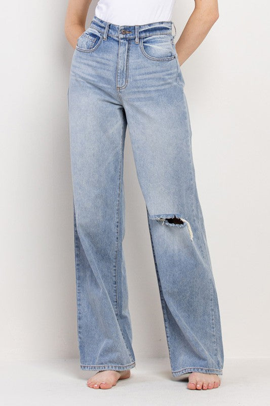 Medium Light Wide Denim