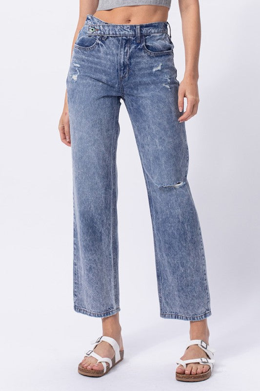 Medium Acid Straight Denim