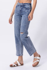 Medium Acid Straight Denim